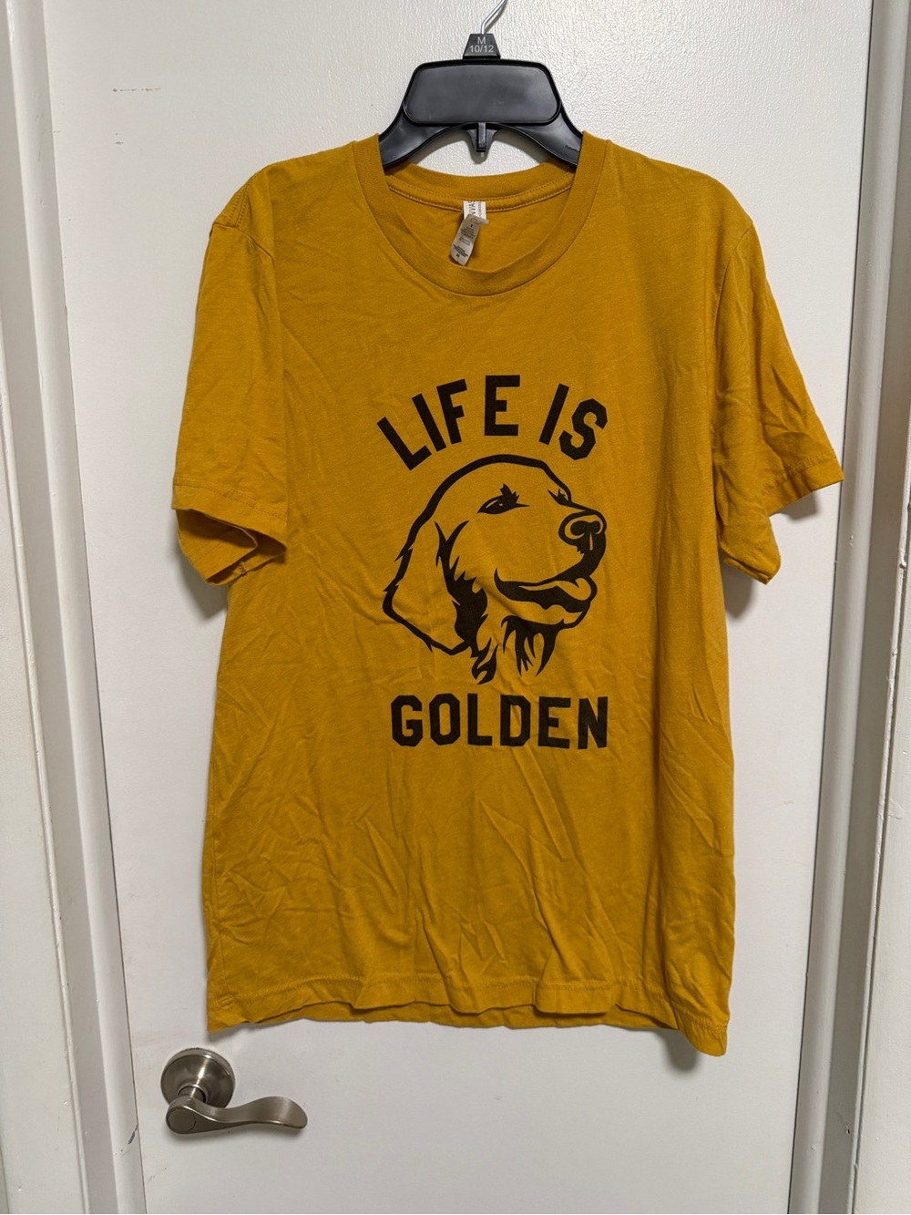 Bella Canvas Mustard 'Life Is Golden' Dog Graphic Tee